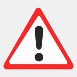 Attention Triangle Symbol Sticker