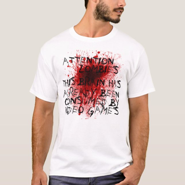Attention zombies T-Shirt (Front)