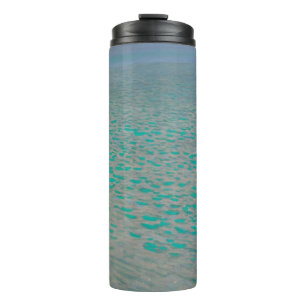 Attersee, Coastal Landscape Painting, Gustav Klimt Thermal Tumbler