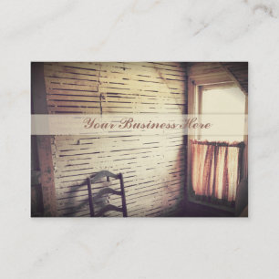 Attic Antique Inspired Chic Sunlit Window Chair Business Card