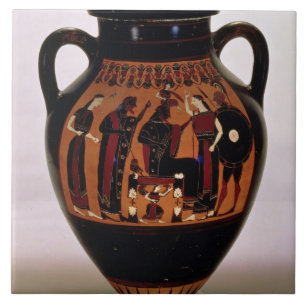 Attic black-figure amphora depicting the Birth of Ceramic Tile