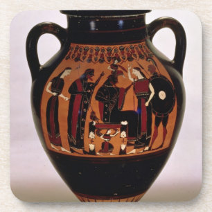 Attic black-figure amphora depicting the Birth of Coaster