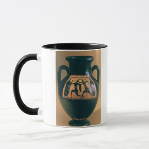 Attic black figure amphora depicting Theseus and t Mug