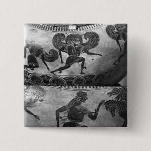 Attic black-figure dinos 15 cm square badge