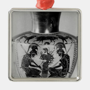 Attic black figure hydra metal tree decoration