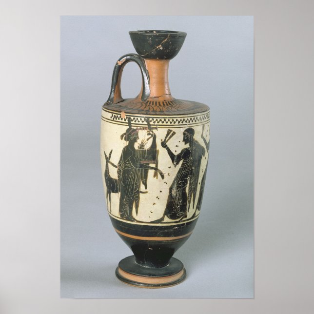 Attic black-figure lekythos poster (Front)