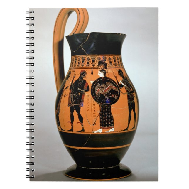 Attic black-figure olpe depicting Athena Confronti Notebook (Front)