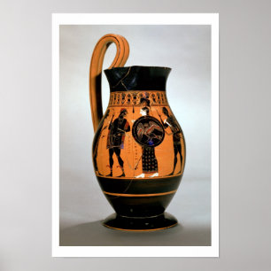 Attic black-figure olpe depicting Athena Confronti Poster