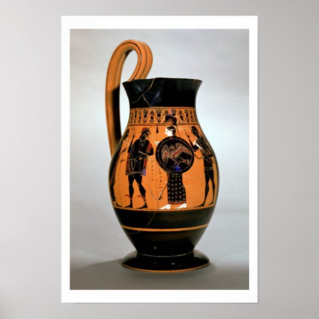 Attic black-figure olpe depicting Athena Confronti Poster (Front)