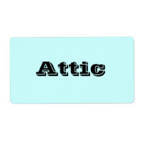 Attic Moving Labels in Light Sky Blue