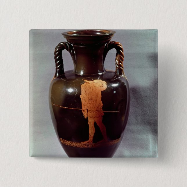 Attic red-figure amphora 15 cm square badge (Front)