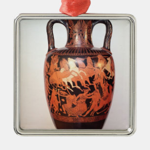 Attic red figure amphora metal tree decoration