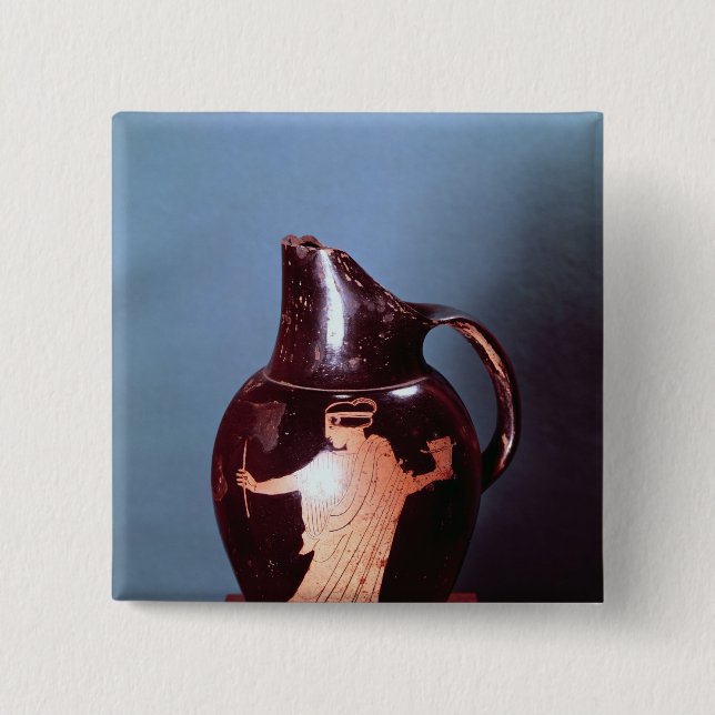 Attic red-figure oinochoe 15 cm square badge (Front)