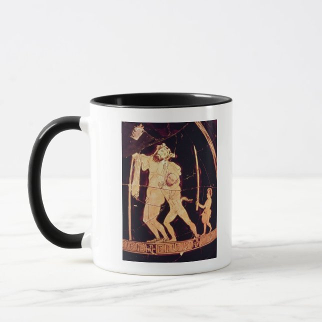 Attic red-figure vase mug (Left)