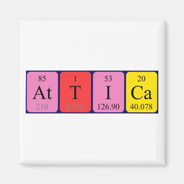 Attica periodic table name magnet (Front)