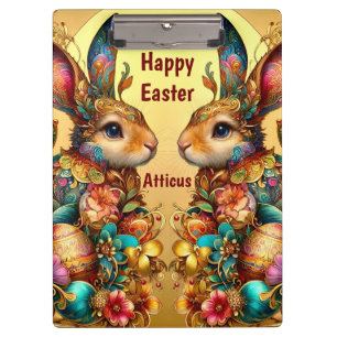 ATTICUS ~ HAPPY EASTER ~ EASTER BUNNIES ~  CLIPBOARD