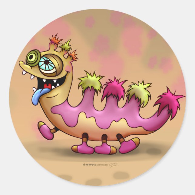 ATTILA CUTE ALIEN MONSTER Auto-Collant Sticker (Front)