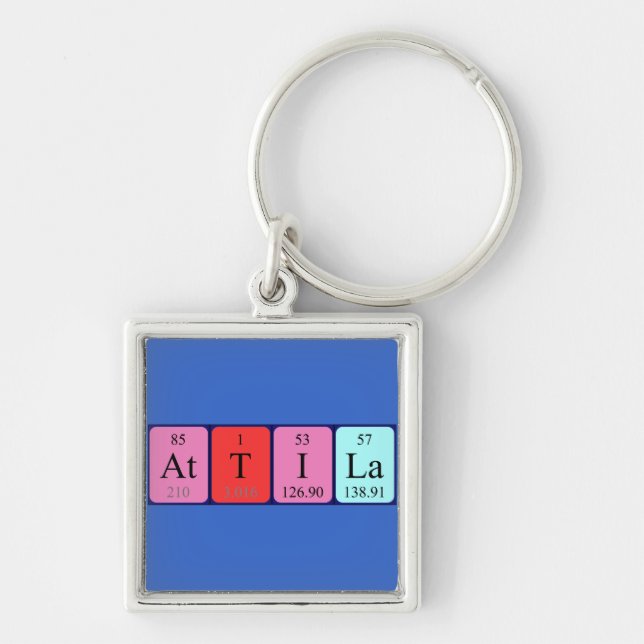 Attila periodic table name keyring (Front)