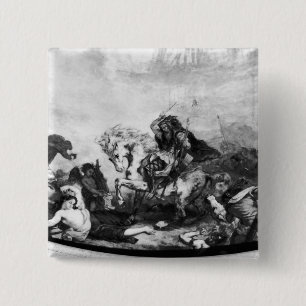 Attila the Hun and his hordes 15 Cm Square Badge