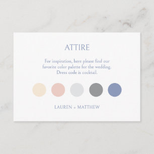 Attire Dress Code Wedding Enclosure Card
