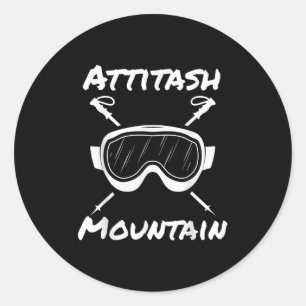 Attitash Mountain Bartlett New Hampshire Skiing Go Classic Round Sticker