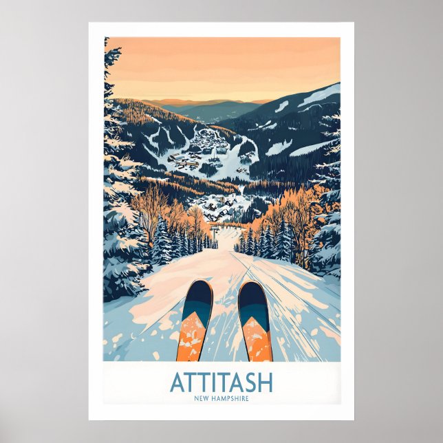 Attitash Ski Art Print 1 (Front)