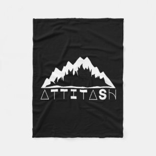 Attitash Skiing And Mountain Winter Sport Fleece Blanket