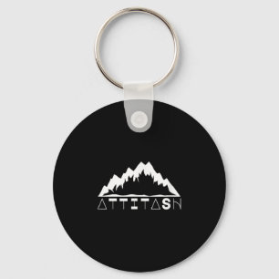 Attitash Skiing And Mountain Winter Sport Key Ring