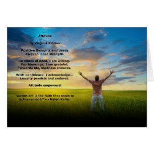 "Attitude" affirmation not card (blank inside)
