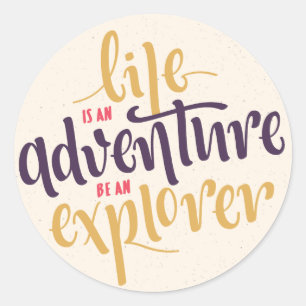 Attitude, Courage Fearless Life Motivational Quote Classic Round Sticker