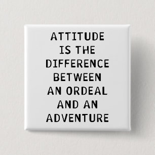 Attitude Difference 15 Cm Square Badge