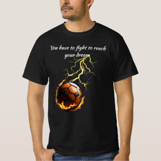 Attitude Football Art - Glowing Game Spirit Print T-Shirt