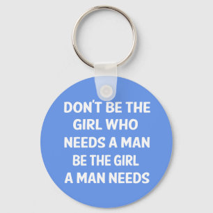 Attitude, Girl Power, Feminism, Motivational Blue Key Ring
