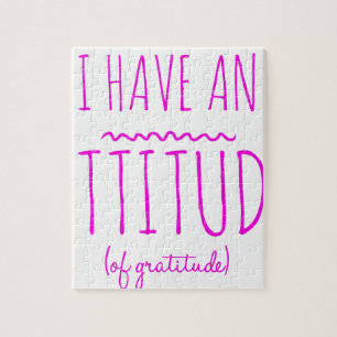 Attitude Gratitude Recovery Detox AA Jigsaw Puzzle