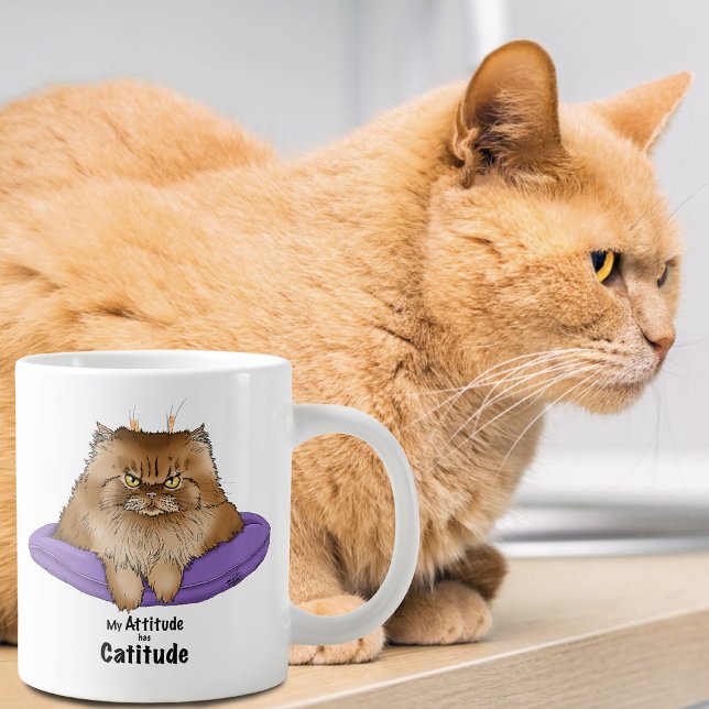 Attitude has Catitude Large Coffee Mug (Creator Uploaded)