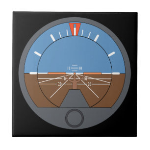 Attitude Indicator Aircraft Flight Instrument Ceramic Tile