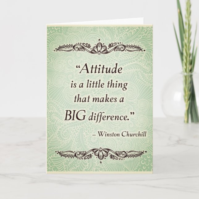 Attitude is a little thing - Positive Quote´s Card (Front)