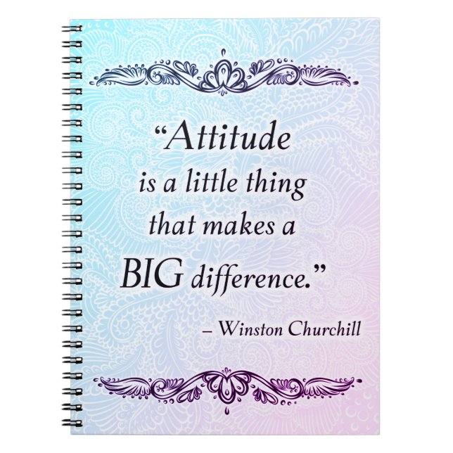 Attitude is a little thing - Positive Quote´s Notebook (Front)