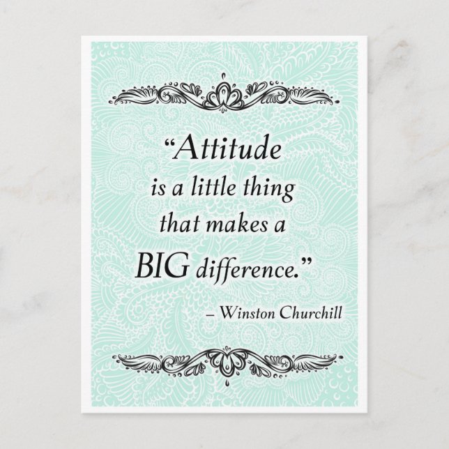 Attitude is a little thing - Positive Quote´s Postcard (Front)