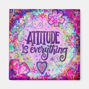 Attitude is Everything Pretty Pink Inspirivity Magnet