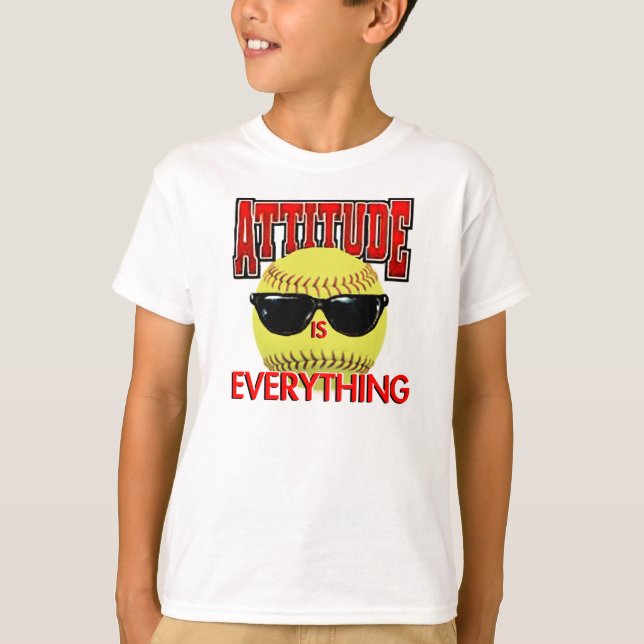 Attitude is Everything-Softball T-Shirt (Front)