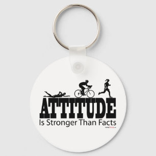Attitude is Stronger than Facts Key Ring