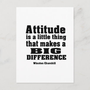 Attitude makes a big difference postcard