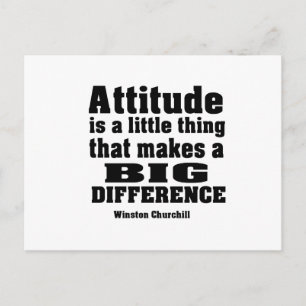 Attitude makes a big difference postcard