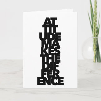 Attitude Makes the Difference paradigm shift mind Card