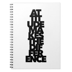 Attitude Makes the Difference paradigm shift mind Notebook