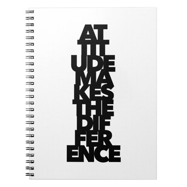 Attitude Makes the Difference paradigm shift mind Notebook (Front)