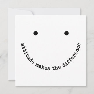 Attitude Makes the Difference Smiley Face Positive Card