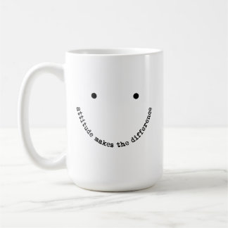 Attitude Makes the Difference Smiley Face Positive Coffee Mug