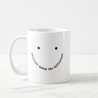 Attitude Makes the Difference Smiley Face Positive Coffee Mug